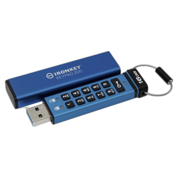 KINGSTON IronKey Keypad 200 16GB USB3.2 Gen1 Type-A FIPS 140 & XTS-AES (IKKP200/16GB) USB ključ