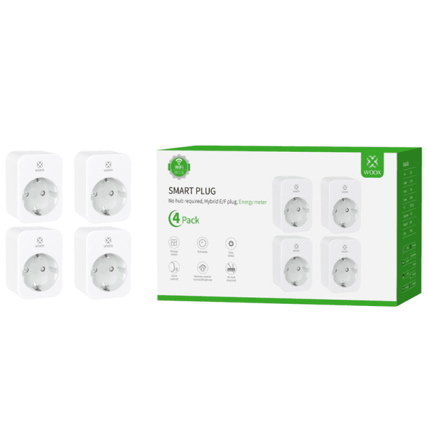 WOOX R6118-Smart WiFi Energy monitoring 4pk pametna vtičnica