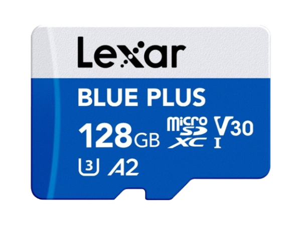 Spominska kartica Lexar BLUE PLUS, Micro SDXC, 128GB, 170MB/s, U3, V30, A2, UHS-I, z adapterjem