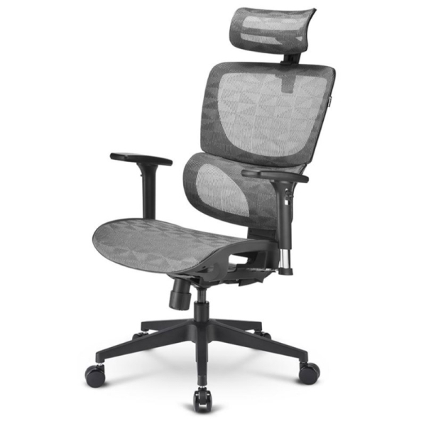 SHARKOON OfficePal C30M ergonomski blago nagib/višina siv pisarniški stol