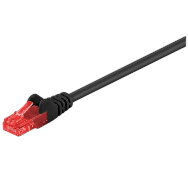 GOOBAY U/UTP CAT6 0,5m črn/rdeč mrežni priključni patch kabel