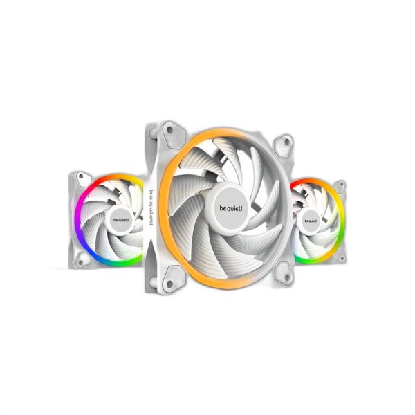 BE QUIET! LIGHT WINGS White High-Speed (BL100) triple pack RGB 120mm 4-pin PWM beli ventilator