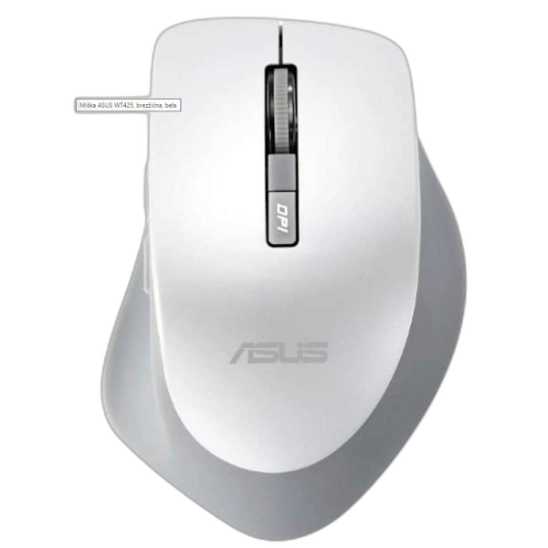 ASUS WT425 brezžična optična bela miška