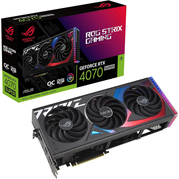 ASUS Strix GeForce RTX 4070 Super OC 12GB GDDR6X (ROG-STRIX-RTX4070S-O12G-GAMING) gaming grafična kartica