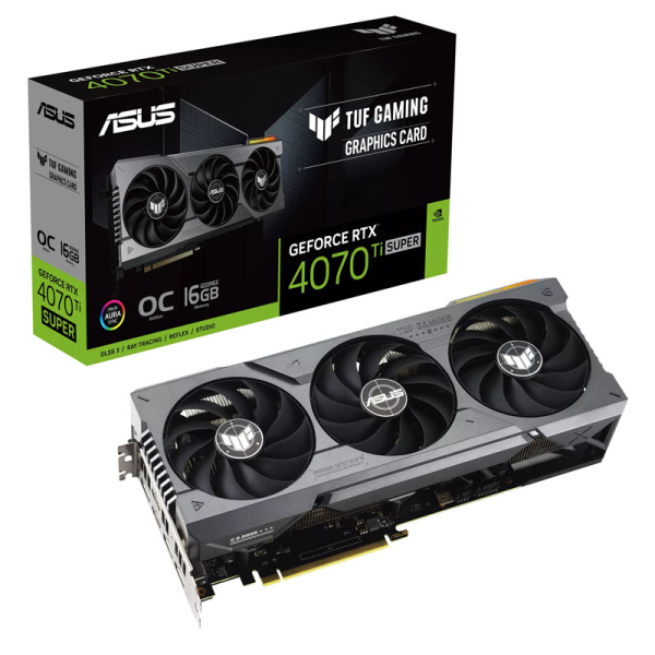 ASUS TUF GeForce RTX 4070 Ti Super OC 16GB GDDR6X (TUF-RTX4070TIS-O16G-GAMING) gaming grafična kartica