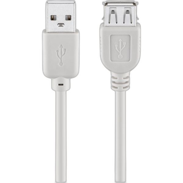  GOOBAY USB 2.0 (M) / USB 2.0 (Ž) Hi-Speed 1,8m sivi podajševalni kabel