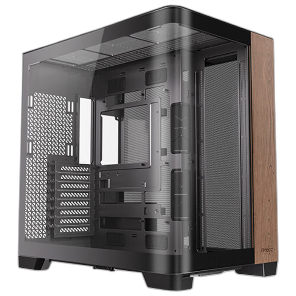 ANTEC C8 Curve Wood Full-Tower okno leseno črno/rjavo gaming ohišje