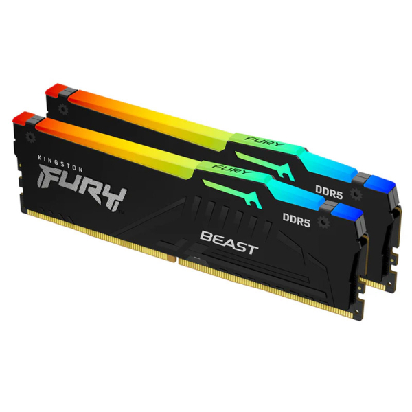 KINGSTON Fury Beast 64GB (2x32GB) 6000MT/s DDR5 CL30 XMP KF560C30BBEAK2-64 RGB ram pomnilnik