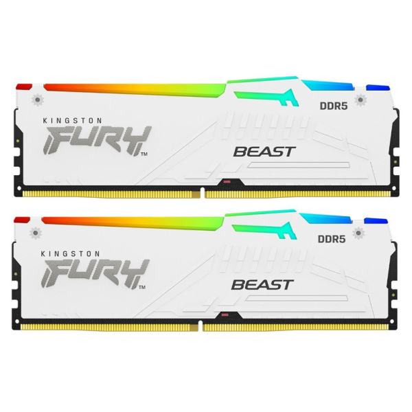 KINGSTON Fury Beast 64GB (2x32GB) 6000MT/s DDR5 CL30 XMP KF560C30BWEAK2-64 RGB beli ram pomnilnik