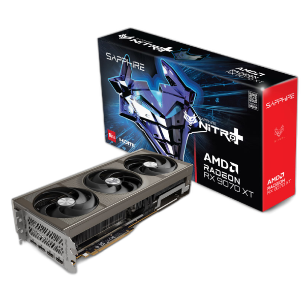 SAPPHIRE NITRO+ Radeon RX 9070 XT 16GB GDDR6 OC ARGB gaming grafična kartica