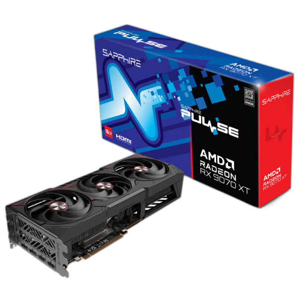 SAPPHIRE PULSE Radeon RX 9070 XT 16GB GDDR6 OC ARGB gaming grafična kartica