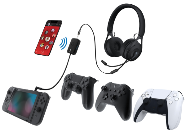 BIONIK CHAT MIXER ZA NINTENDO SWITCH, SWITCH LITE, PS5, PS4, XBOX X/S & ONE