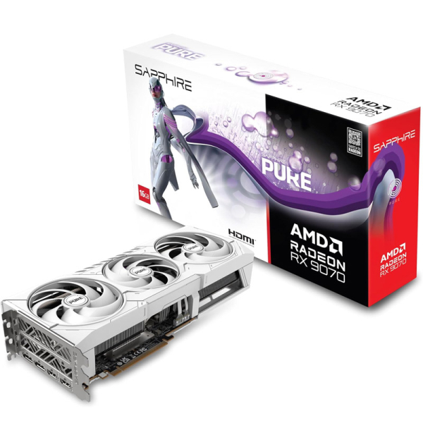 SAPPHIRE PURE Radeon RX 9070 16GB GDDR6 ARGB gaming grafična kartica