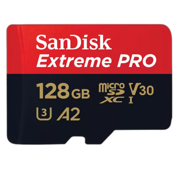 SANDISK Extreme PRO microSDXC 128GB UHS-I 4K UHD (SDSQXCD-128G-GN6MA) spominska kartica