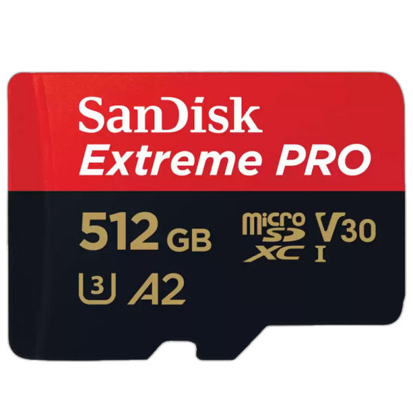 SANDISK Extreme PRO microSDXC 512GB UHS-I 4K UHD (SDSQXCD-512G-GN6MA) spominska kartica