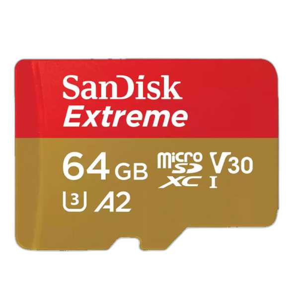 SANDISK Extreme microSDXC 64GB UHS-I 4K UHD (SDSQXAH-064G-GN6MA) spominska kartica
