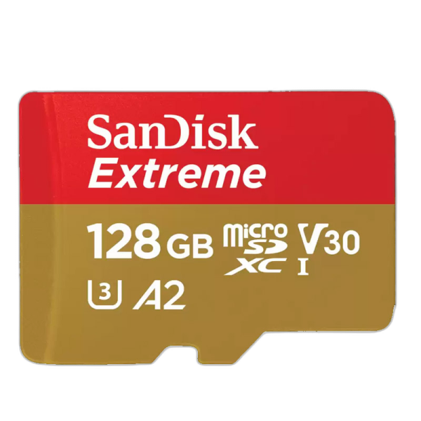SANDISK Extreme microSDXC 128GB UHS-I 4K UHD SD adapter (SDSQXAA-128G-GN6MA) spominska kartica