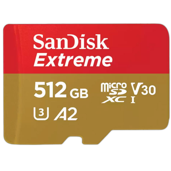 SANDISK Extreme microSDXC 512GB UHS-I 4K UHD (SDSQXAV-512G-GN6MA) spominska kartica