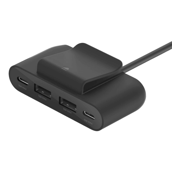 Belkin 4-portni polnilni razdelilec ČRN