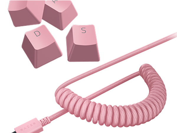 Komplet tipk PBT Keycap Upgrade Set Razer, Quartz Pink