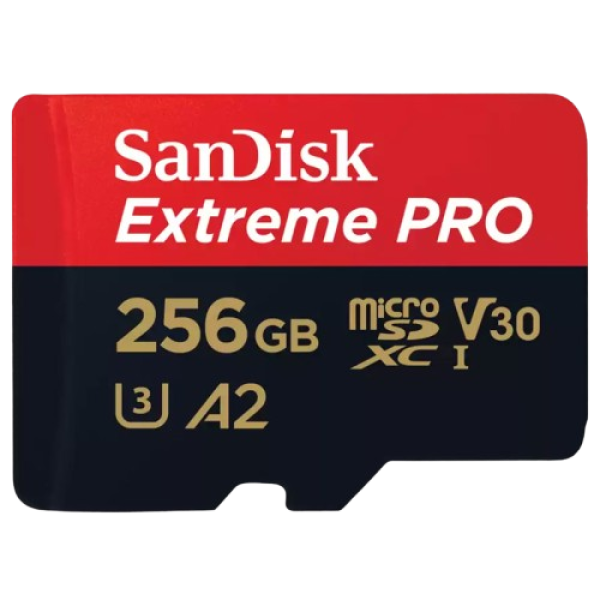 SANDISK Extreme PRO microSDXC 256GB UHS-I 4K UHD (SDSQXCD-256G-GN6MA) spominska kartica
