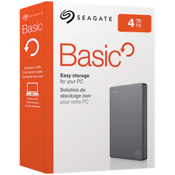 SEAGATE Basic Portable 4TB zunanji disk, 6.35cm (2.5