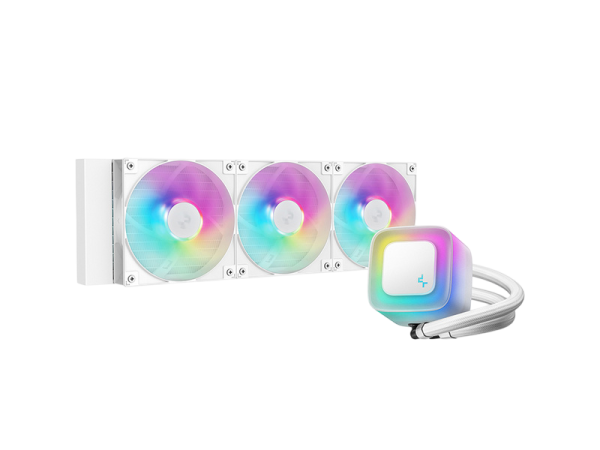 Komplet za tekočinsko hlajenje AIO Liquid Cooler DeepCool LE240 WH V2, 240mm, ARGB, bel