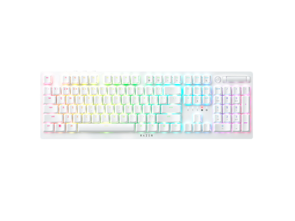 Tipkovnica Razer Deathstalker V2 Pro, Clicky optična stikala, bela, US SLO g.
