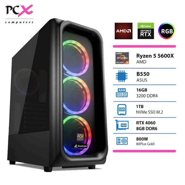 Računalnik PCX Extian R5 5600X 16GB 1TB RTX4060