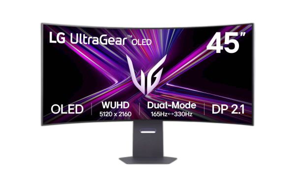 Monitor LG 44,5 OLED 45GX950A-B UltraGear ukrivljen, 5120x2160, 2x HDMI, DP, USB, 165Hz