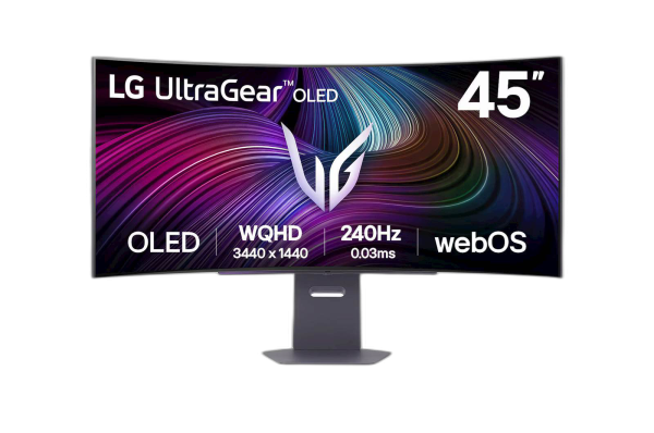 Monitor LG 44,5 OLED 45GX90SA-B UltraGear ukrivljen, 3440x1440, 2x HDMI, DP, USB, 240Hz