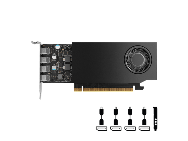 Grafična kartica NVIDIA RTX A1000, 8GB GDDR6, PCIe 4.0 x8, 4x mDP-DP, Low Profile, PNY