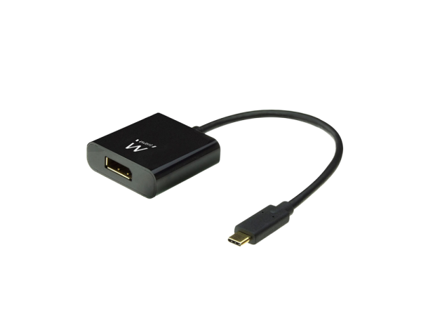 Adapter USB-C v DP 4K, črn, Ewent EW9825