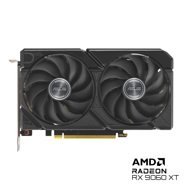 ASUS Dual Radeon RX 9060 XT 8GB GDDR6 (DUAL-RX9060XT-8G) grafična kartica, PCIe 5.0, 1xHDMI 2.1b, 2xDisplayPort 2.1a