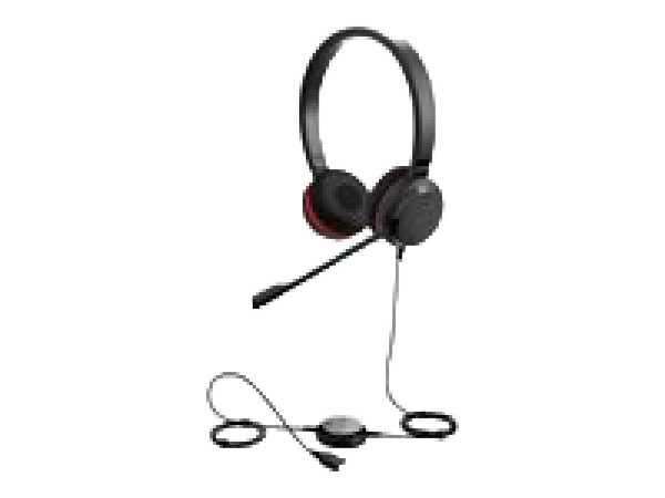JABRA EVOLVE 20 UC Stereo USB Headband Noise cancelling USB connector with mute-button and volume control on the cord