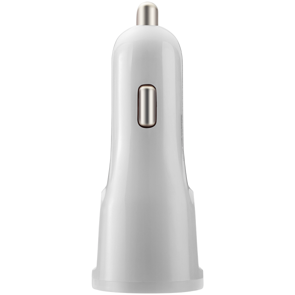 CANYON C-033/US, Univerzalni avtomobilski adapter 1xUSB, vključno s priključkom Lightning, Vhod 12V-24V, Izhod 5V/2.4A (maks.), s pametnim IC, bela sijajna površina, dolžina kabla 1.2m, 773030mm, 0.041kg