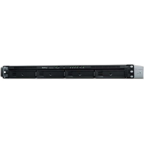 Synology RackStation RS1619xs+,1U, Intel Xeon D-1527; 4C 2.2/2.7 (turbo) GHz; 8 GB DDR4 ECC UDIMM, 4x mem. slots, up to 64GB; 4 x drive bays (HS); 2x M.2 Drive Slots; 4x RJ-45 1GbE LAN Port; USB 3.0; Exp.port; PCIe Gen3x8 Slot; PSU HS; 5yr warranty