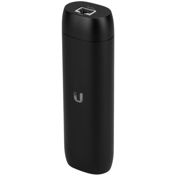 UniFi Protect ViewPort allows you to view your UniFi Protect camera feeds on an HDMI display. It uses Power over Ethernet and connects to the local network hosting your cameras and connects via HDMI to a display.