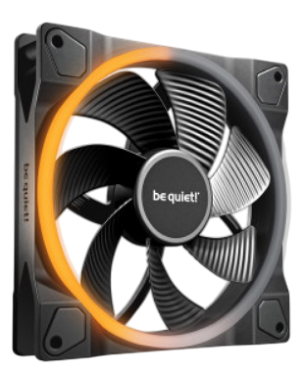 BE QUIET! LIGHT WINGS (BL134) Reverse 140mm 4-pin PWM ARGB črn ventilator