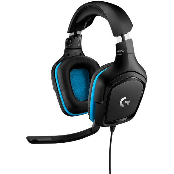 LOGITECH Žične Slušalke G432, Črna/Modra