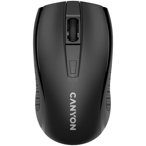 CANYON MW-7, brezžična miška 2,4 GHz, 6 gumbov, DPI 800/1200/1600, z 1 AA baterijo, velikost 1106037 mm, teža 58 g, črna.