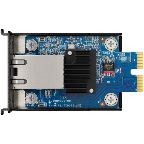 Synology E10G22-T1-MINI 10GbE RJ-45 network upgrade module for compact Synology servers, 10/5/2.5/1 Gbps Multi-Gig support, PCIe 3.0 x2, for models DS923+, DS723+, RS422+, DS1522+