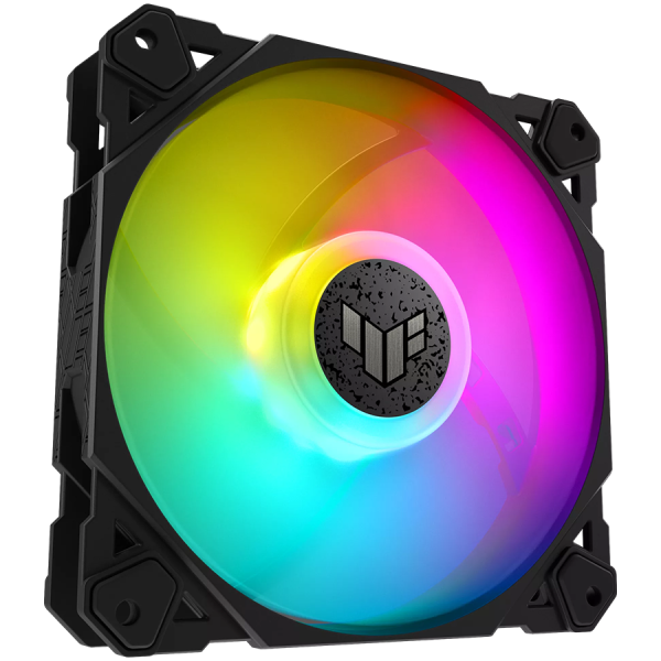 ASUS TUF Gaming TF120 ARGB črn ventilator za ohišje - Chassis Fan delivers high performance and durability in a rainbow of color