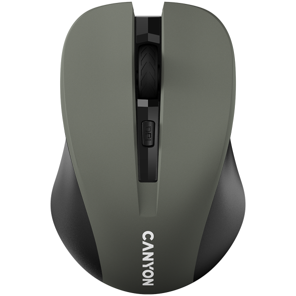 CANYON MW-1, brezžična optična miška 2,4 GHz, 4 gumbi, DPI 800/1200/1600, siva