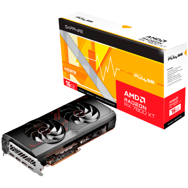 SAPPHIRE PULSE AMD Radeon RX 7800 XT GAMING 16GB GDDR6 grafična kartica, PCIe 4.0, 2xHDMI, 2xDisplayPort 2.1