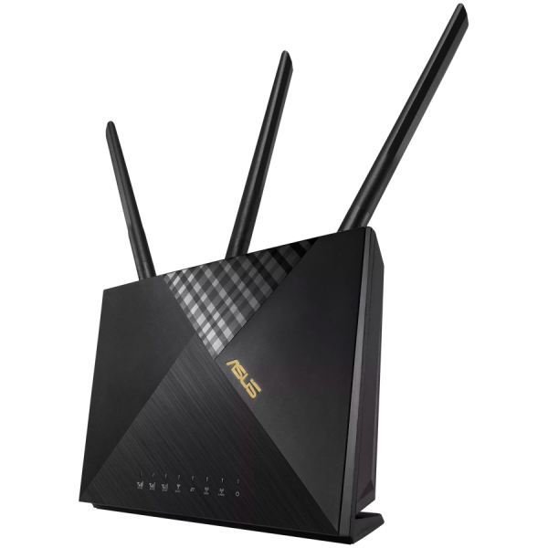 ASUS 4G-AX56 AX1800 WiFi 6 (802.11ax) Dual-Band LTE Modem Usmerjevalnik, 4G  Cat.6 za hitrosti interneta do 300 Mbps, Captive portal, Omrežna varnost AiProtection Classic, Starševski nadzor
