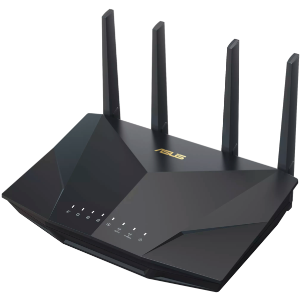 ASUS RT-AX5400 Dual-Band WiFi 6 (802.11ax) Razširljiv Usmerjevalnik, Vgrajen VPN, Omrežna varnost AiProtection Pro, Starševski nadzor, Instant Guard, Združljiv z AiMesh