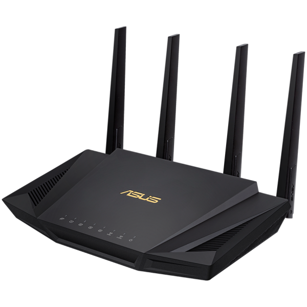 ASUS RT-AX58U V2 AX3000 Dual-Band WiFi 6 (802.11ax) Razširljiv Usmerjevalnik s podporo za MU-MIMO in tehnologijo OFDMA, z omrežno varnostjo AiProtection Pro, ki jo poganja Trend Micro™, združljiv z ASUS AiMesh WiFi sistemom