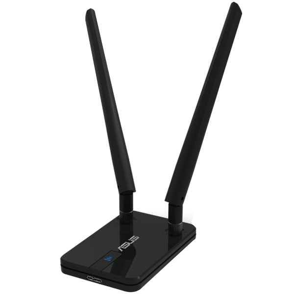 ASUS USB-AC58 AC1300 Dual-Band WiFi 5 (802.11ac), standardi šifriranja WPA3, dvojni odstranljivi visokozmogljivi anteni, USB adapter
