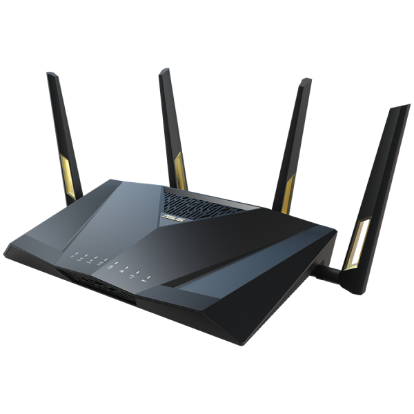 ASUS RT-AX88U Pro AX6000 Dual-Band WiFi 6 (802.11ax) Router, Dual 2.5G Port, 2.0 GHz Quad-core CPU, AiProtection Pro, WPA3, Parental Control, Adaptive QoS, Port Forwarding, WAN aggregation, free network security and AiMesh support